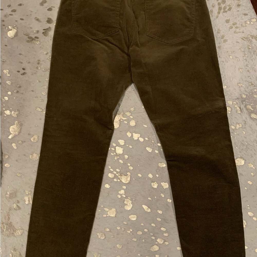 CAbi Corduroy Jeans Straight Leg Brown/Green CAbi#3567